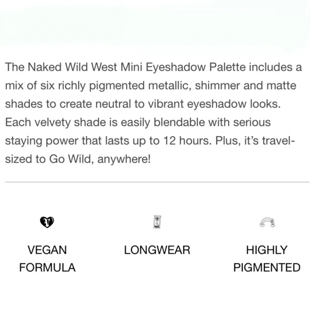 Urban Decay Naked Wild West Eyeshadow Palette MINI NEW IN BOX
